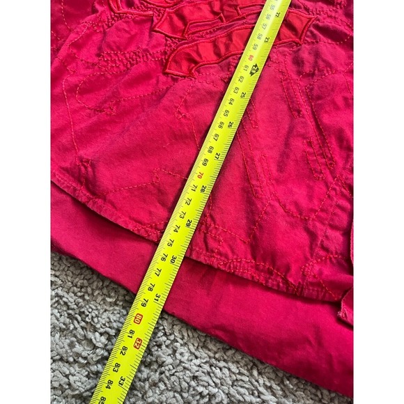 Makaveli Branded Embroidered Red Button Up Tupac Shirt Short Sleeve Cotton XL‎ - Picture 4 of 8